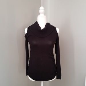 Black Open Shoulder Top